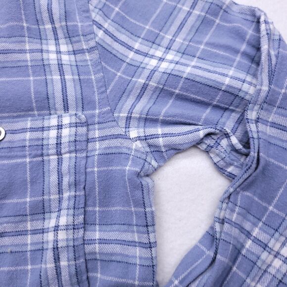 Pacsun Casual Button Up Short Sleeve Shirt Mens Size Extra Small XS Blue White - Picture 9 of 11